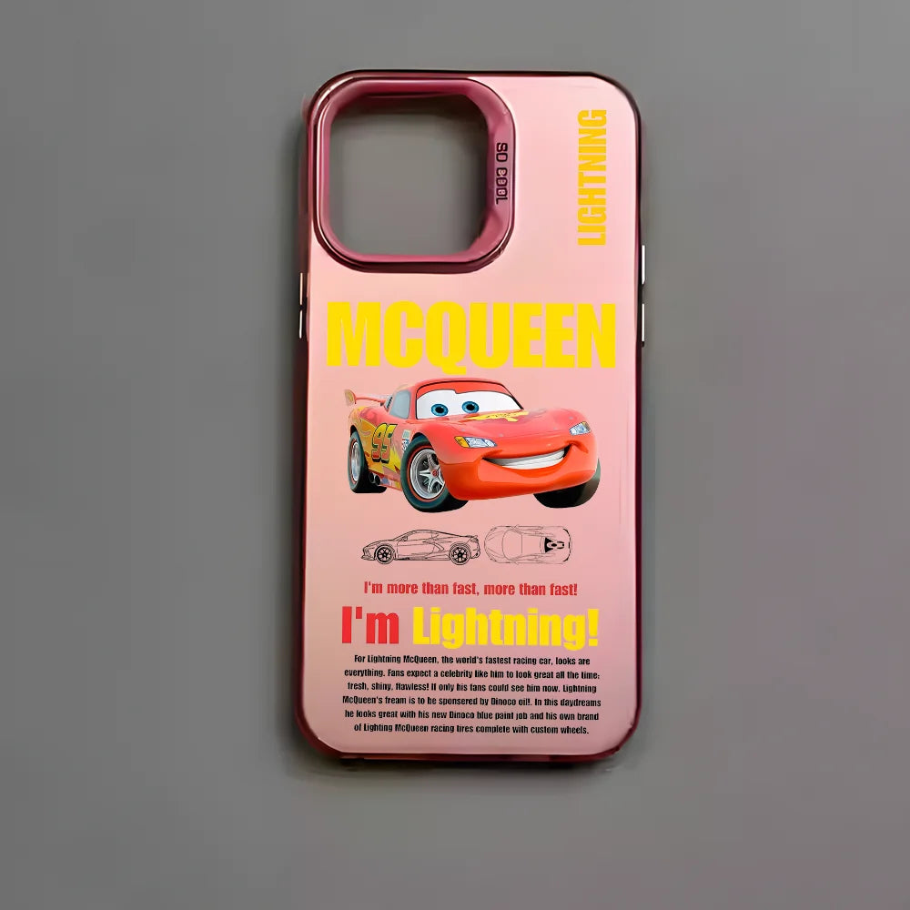 Coque iPhone flash Mcqueen & Sally
