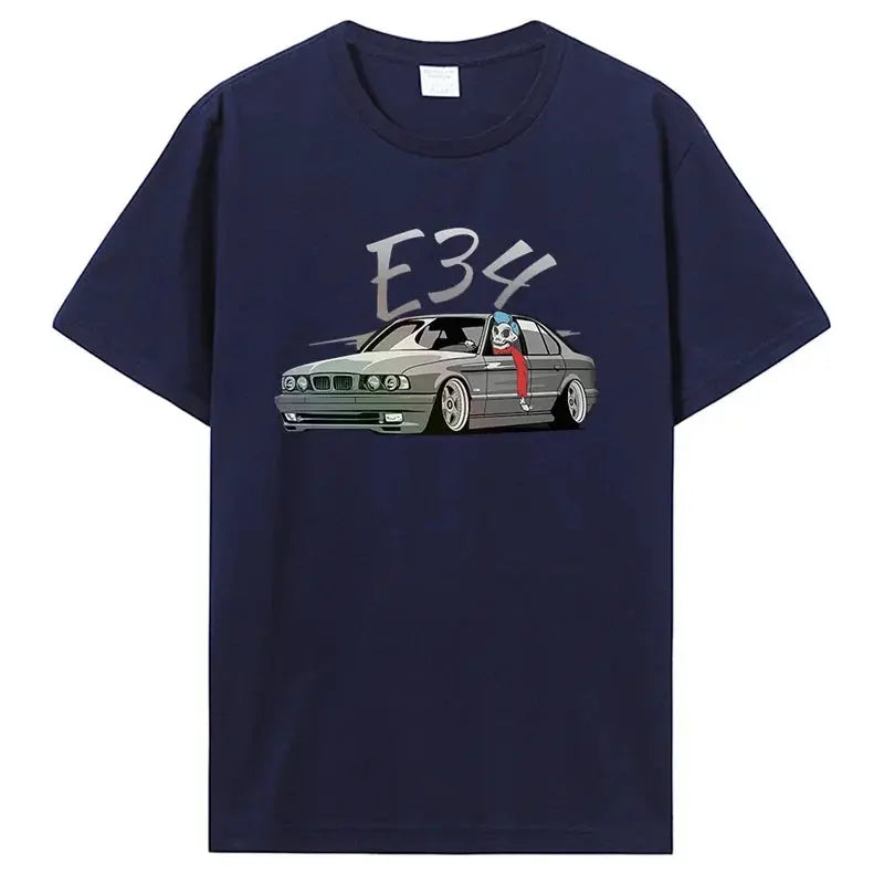 T-shirt rétro BMW E34 - Collection passion automobile - DriftLyon