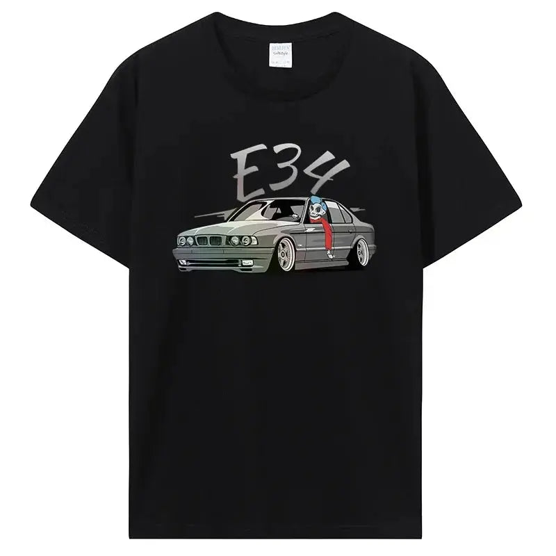 T-shirt rétro BMW E34 - Collection passion automobile - DriftLyon